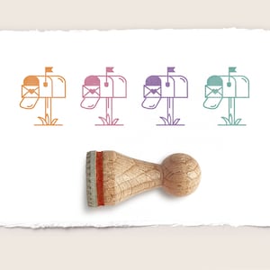 Mini rubber stamp AMERICAN MAILBOX Ø 15 mm / 0.59 inches