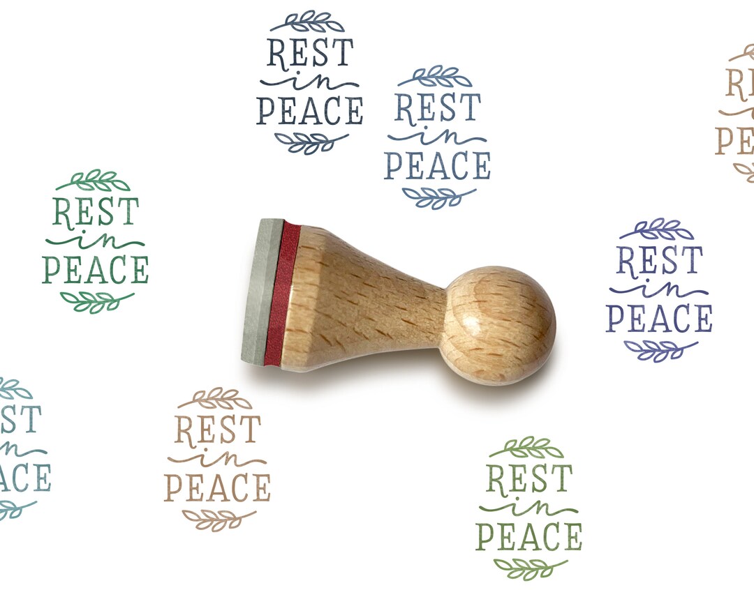 Mini Rubber Stamp REST IN PEACE Ø 15 Mm / 0.59 Inches - Etsy