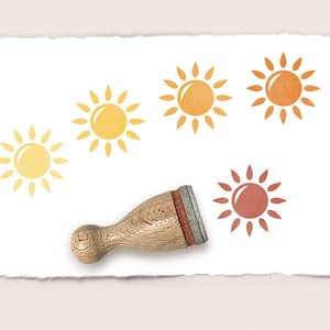 Mini rubber stamp SUN Ø 12 mm / 0.47 inch