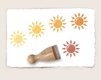 Mini rubber stamp SUN Ø 12 mm / 0.47 inch