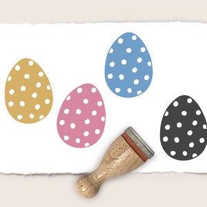Mini sello de goma HUEVO DE PASCUA puntos Ø 12 mm