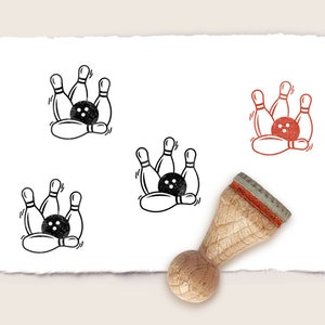 Ministempel Mini Stempel BOWLING KEGEL Ø 15 mm