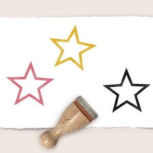 Mini rubberen stempel OUTLINE STAR Ø 12 mm