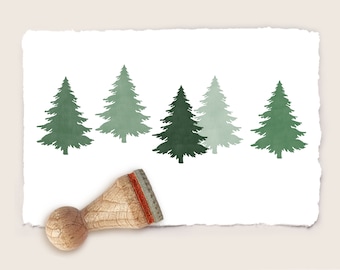 Mini rubber stamp FIR TREE Ø 15 mm / 0.59 inch