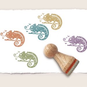 Mini rubber stamp CHAMELEON Ø 15 mm / 0.59 inch