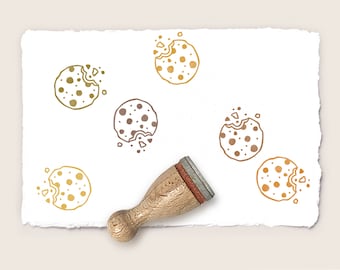 Mini rubber stamp COOKIE Ø 12 mm / 0.47 inch