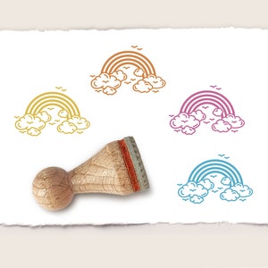 Mini rubber stamp RAINBOW Ø 15 mm / 0.59 inch