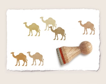 Mini rubber stamp DROMEDARY Ø 15 mm / 0.59 inches