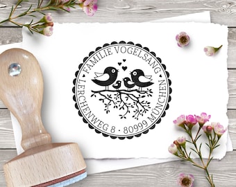 Return address stamp BIRD FAMILY