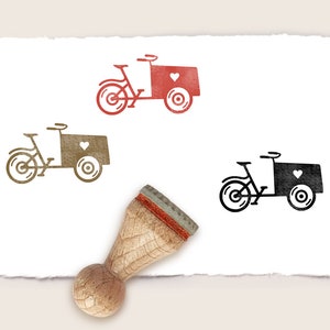 Mini rubber stamp CARGOBIKE Ø 15 mm