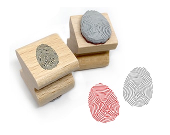 Rubber stamp FINGERPRINT 14 x 19 mm / 0.55 x 0.75 inches