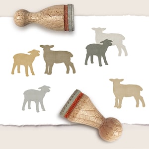 2 Stempel SCHAFE / Ministempel-Set 2-teilig / 12 + 15 mm