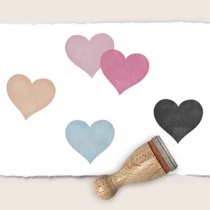 Mini rubber stamp HEART Ø 12 mm / 0.47 inch