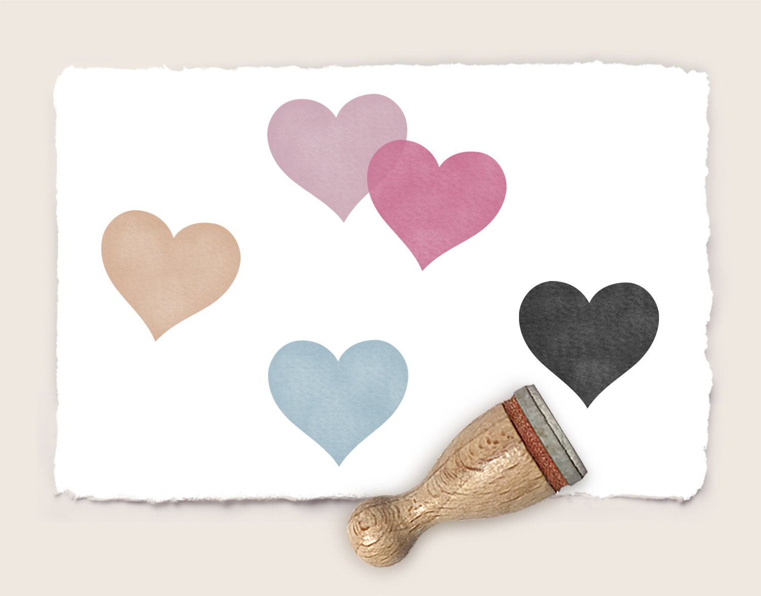 Mini Rubber Stamp Heart O 12 Mm 0 47 Inch Etsy