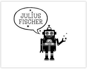 Personalized rubber stamp ROBOT