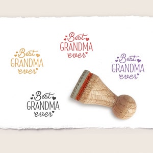 Stempel BEST GRANDMA EVER Ø 15 mm Ministempel