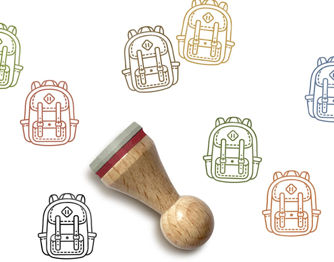 Mini Rubber Stamp BACKPACK Ø 15 Mm / 0.59 Inches - Etsy