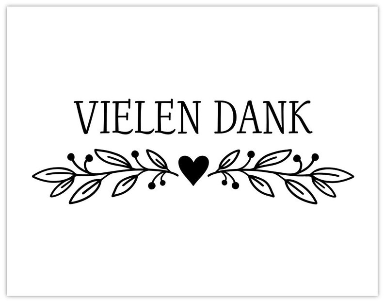 Motivstempel Stempel VIELEN DANK Etsy