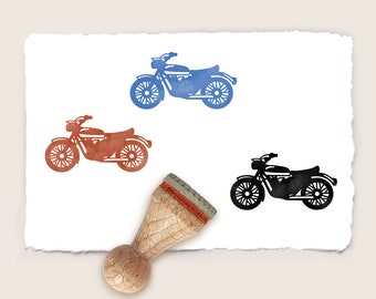 Mini rubber stamp MOTORCYCLE Ø 15 mm