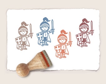 Mini rubber stamp KNIGHT Ø 15 mm / 0.59 inch