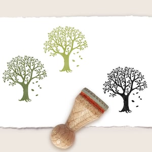 Mini rubber stamp FOLIAGE TREE Ø 15 mm