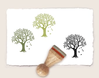 Mini rubber stamp FOLIAGE TREE Ø 15 mm