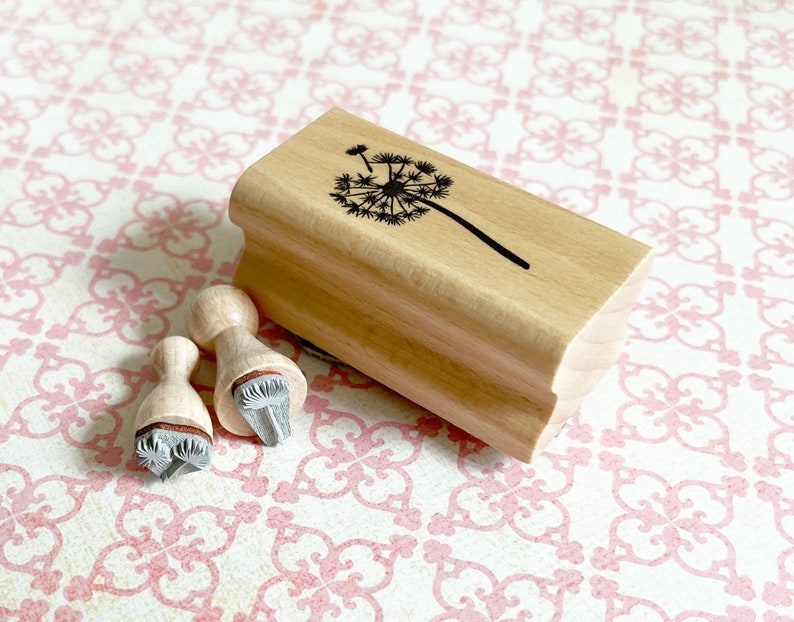 Rubber stamp set BLOWBALL / 3 pieces / 60 x 30 mm / 1.18 x 2.36 inches image 5