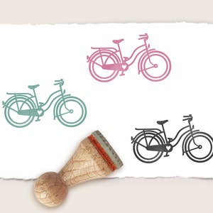 Mini sello de caucho BICICLETA DE MUJER Ø 15 mm