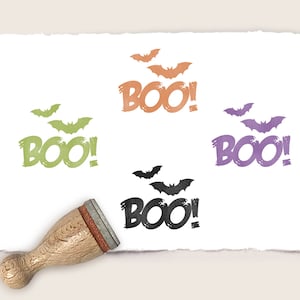 Miniaturowy stempel gumowy BOO Ø 12 mm / 0,47 cala