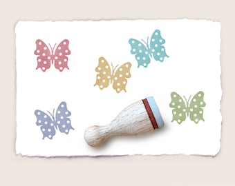 Mini rubber stamp BUTTERFLY NO. 03 Ø 12 mm / 0.47"