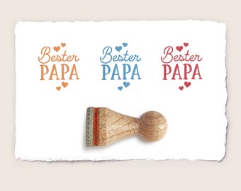 Stempel BESTER PAPA Ø 15 mm Ministempel