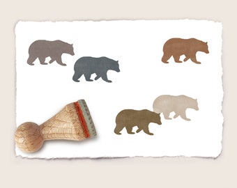 Mini rubber stamp GRIZZLY Ø 15 mm / 0.59 inches