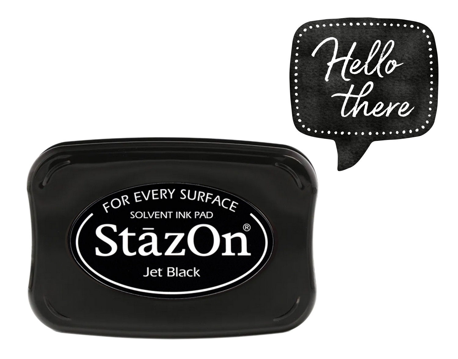 Black Stamp Pad Ink, Jet Black Stazon Ink Refill