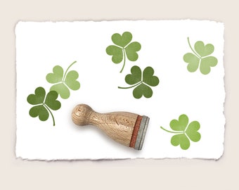 Mini rubber stamp SHAMROCK Ø 12 mm / 0.47 inch