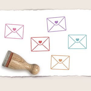 Mini rubber stamp ENVELOPE Ø 12 mm / 0.47 inch