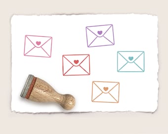 Mini rubber stamp ENVELOPE Ø 12 mm / 0.47 inch