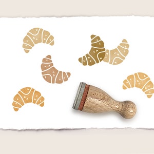 Mini rubber stamp CROISSANT Ø 12 mm / 0.47 inch