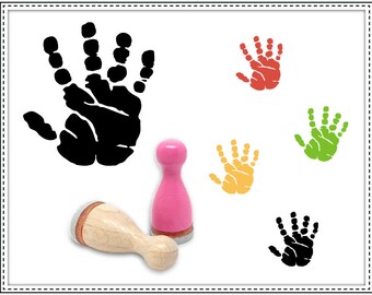 Rubber stamp HAND PRINT Ø 12 mm