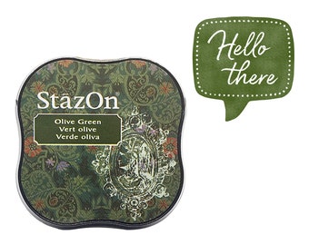 Ink Pad StazOn Midi OLIVE GREEN permanent