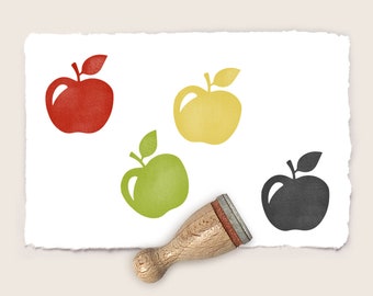 Mini rubber stamp APPLE Ø 12 mm / 0.47 inch