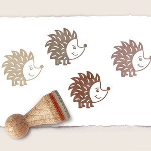 Mini rubber stamp LITTLE HEDGEHOG Ø 15 mm / 0.59 inch