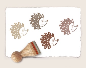 Mini rubber stamp LITTLE HEDGEHOG Ø 15 mm / 0.59 inch