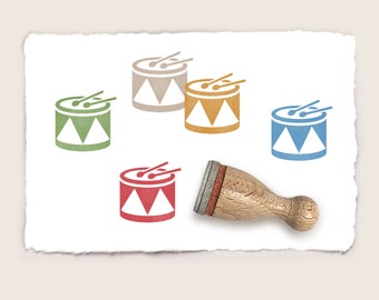 Mini rubber stamp DRUM Ø 12 mm / 0.47 inch