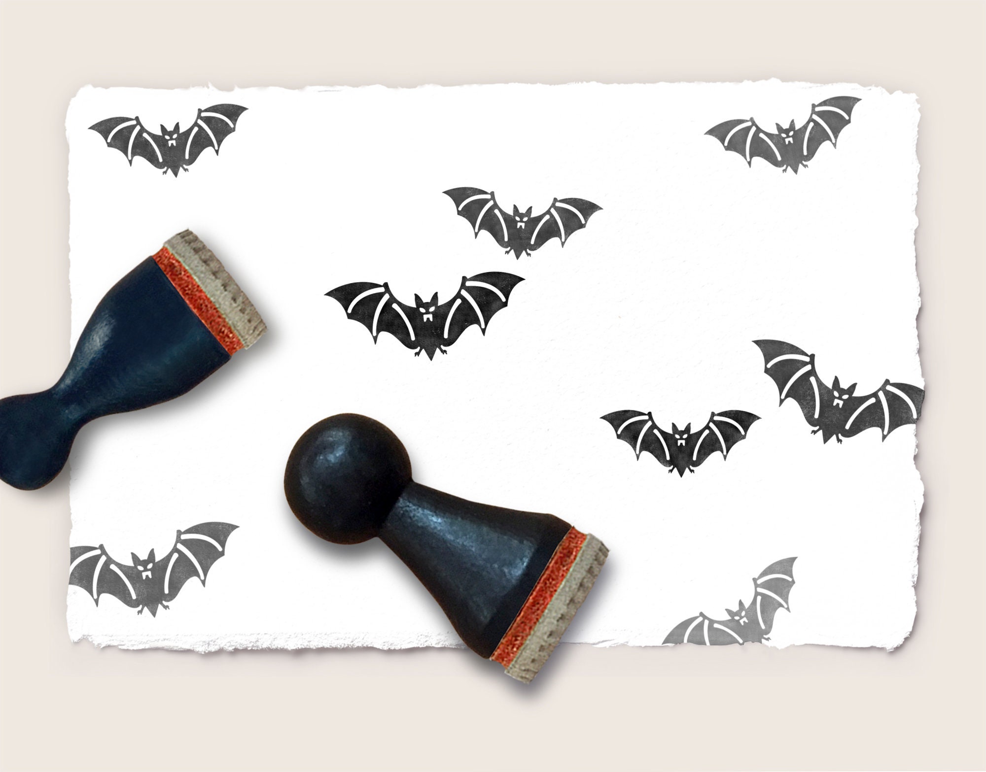 Scared Halloween Cat Self-Inking Stamp