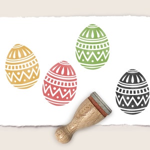 Mini sello de caucho HUEVO DE PASCUA tradicional Ø 12 mm