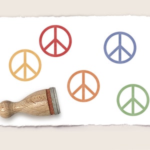 Mini tampon en caoutchouc SIGNE DE LA PAIX Ø 12 mm / 0,47 pouce