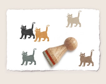 Mini rubber stamp CAT Ø 15 mm / 0.59 inches
