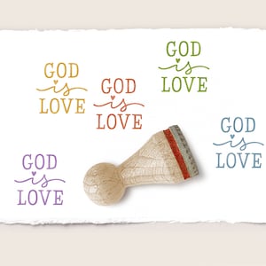 Ministempel GOD IS LOVE Ø 15 mm Stempel