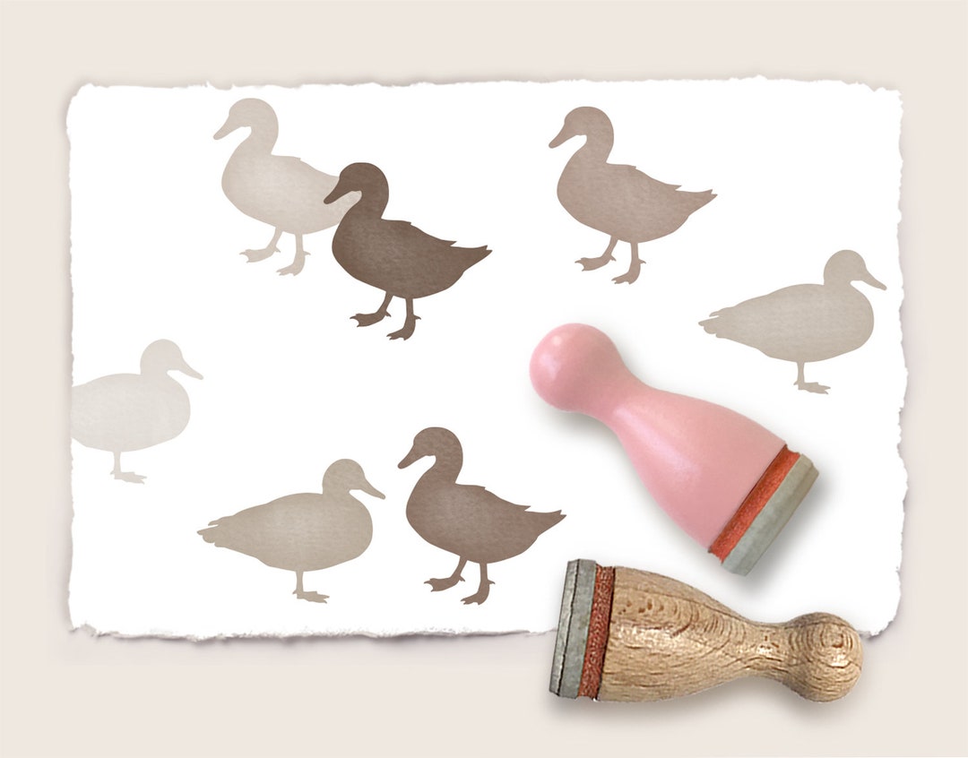 2 Mini Rubber Stamps DUCKS Ø 12 Mm / 0.47 Inch / Set of Two - Etsy