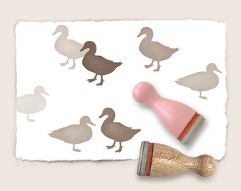 2 mini rubber stamps DUCKS Ø 12 mm / 0.47 inch / set of two